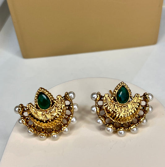 Antique Design Earrings High Gold Polish Earrings-ER-13498-12